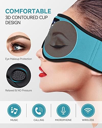 Ultimate Bluetooth Sleep Mask with High-Definition Sound: Perfect for Side Sleepers Seeking Unmatched Comfort and Entertainment – Experience Enhanced Connectivity, Crisp Audio, and Stylish Relaxation for Restful Nights and Mindful Moments – Ideal Gift for Music Lovers and Meditative Souls