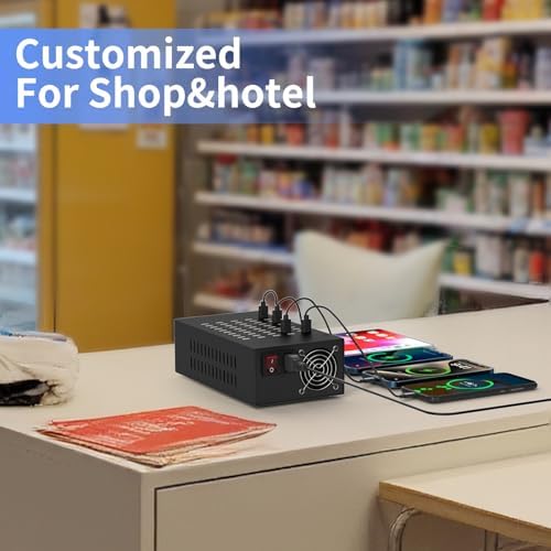 Ultra-Powerful 50-Port USB Charging Station – 200 W Fast Charge Hub with Smart IC Protection for High-Demand Environments, Perfect for Hotels, Schools, Offices & Retail Spaces – Universal Compatibility for All Devices
