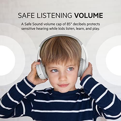 Belkin Sound Form Mini Kids Wireless Bluetooth Headphones – Safe 85 d B Volume Control, 30-Hour Playtime, Built-In Microphone – Lightweight On-Ear Style for i Phone, i Pad, Fire Tablet & More – Ideal for Learning, Entertainment & Safe Listening