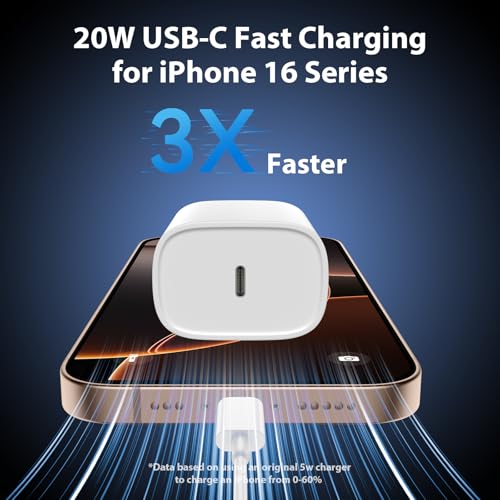 Experience Rapid Power Revitalization with the 20 W USB-C Fast Charger for i Phone 15 Pro Max – Complete with 6.6 FT Robust Cable for Ultimate Flexibility and Compatibility with i Pad Pro – Your Ideal On-the-Go Charging Solution with Enhanced Safety Features and Efficient Energy Delivery.