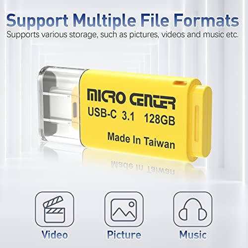 Ultra-Fast INLAND 64 GB Type-C & USB 3.0 Dual Interface Flash Drive – Perfect for Seamless Data Transfer & Portable Storage, 2-Pack Mini Memory Sticks for Effortless File Management