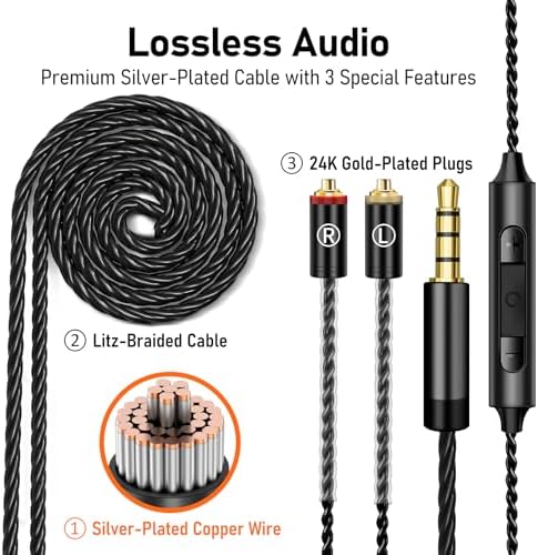 Unleash Exceptional Sound Quality with Vibes 202 MC USB-C Wired Earbuds: Premium Hi-Fi Audio, Advanced Noise Isolation, Ergonomic Comfort for i Phone 15/16 – Built-In Microphone for Effortless Communication & Durable Silver-Plated Cable – Includes Portable Case for On-the-Go Convenience