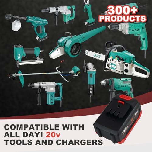 High-Performance 20 V 6000 m Ah Battery for DA YI Electric Garden Tools – Ultimate Compatibility and Safety Features with Overcharge, Overdischarge, and Temperature Protection for Seamless Gardening Efficiency