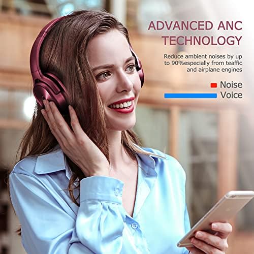 Unleash Immersive Sound Quality with ZIHNIC Rose Gold Bluetooth Headphones – 40-Hour Battery Life, Superior Noise Cancelling, and Plush Earpads for Ultimate Comfort – Perfect for Travel, Daily Commutes, and Home Listening – Seamless Device Pairing for Effortless Enjoyment