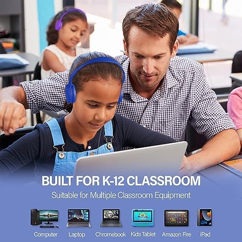 Maximize Student Focus with Maeline 30-Pack Adjustable On-Ear Headphones for Kids – Premium Sound Quality, Lightweight Comfort & Durable Design for Classrooms, Libraries, and Travel – Vibrant Multi-Colored Options, 3.5 mm Plug Compatibility, Effortless Maintenance for Young Learners