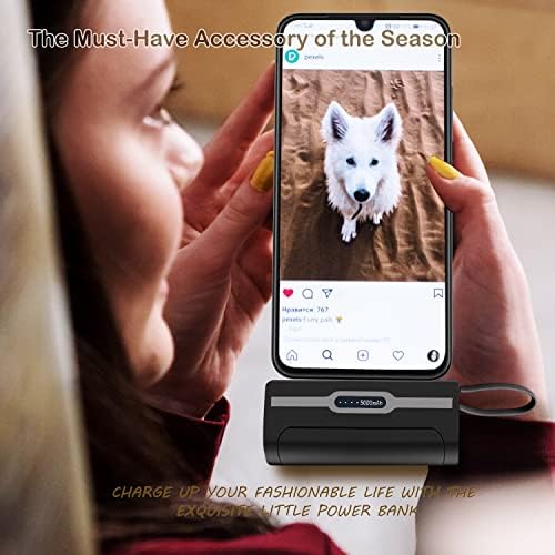 Compact 4800 m Ah Mini Power Bank Charger for USB-C and i Phone – Fast Charging, Direct Plugin Design for On-the-Go Power, Stylish White Color for All Users – Perfect for Students, Professionals, and Travelers