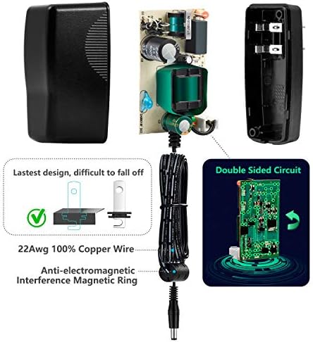 High-Efficiency Chanzon 12 V 1.5 A AC/DC Switching Adapter – 18 W Universal Power Supply for Global Use, Compact and Durable Wall Transformer with Fast Charging Capability for Reliable Device Performance and Enhanced Compatibility