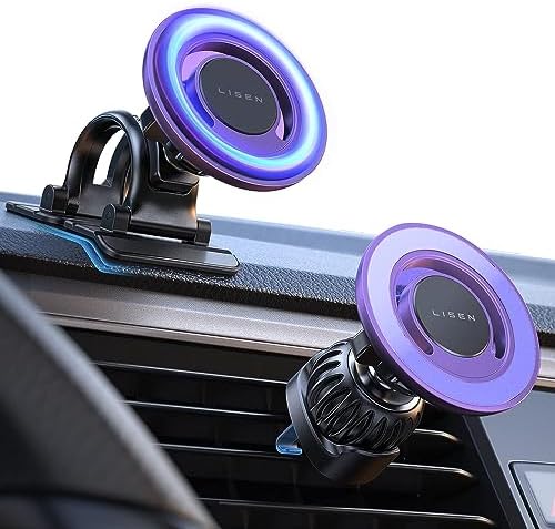 LISEN Mag Safe Car Mount: Premium Magnetic Phone Holder for i Phone 12-16, Effortless Dashboard & Vent Installation, Enhanced Safety with Hands-Free Operation, Compatible with Garmin GPS, Sleek Design for Modern Vehicles LISEN Mag Safe Car Mount: Premium Magnetic Phone Holder for i Phone 12-16, Effortless Dashboard & Vent Installation, Enhanced Safety with Hands-Free Operation, Compatible with Garmin GPS, Sleek Design for Modern Vehicles