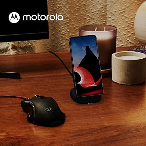 Motorola SJW202-EU 15 W Wireless Charger – Ultra-Fast Charging with Ergonomic Phone Stand for Enhanced Device Compatibility and Safety Features