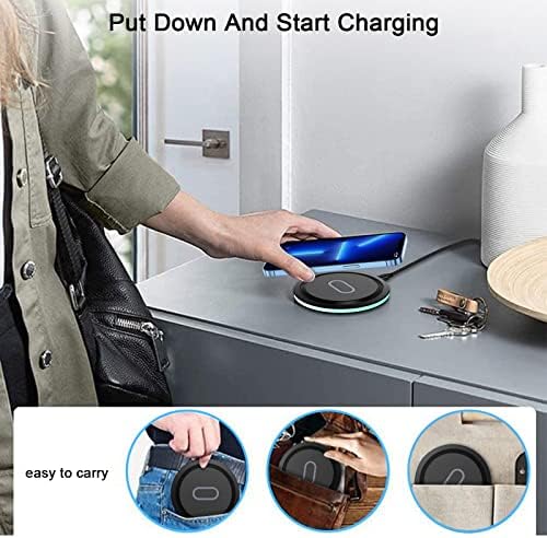 15 W Fast Wireless Charger Pad for Google Pixel 9 & Samsung Galaxy S25 | Universal Compatibility & Rapid Power Boost | Sleek Anti-Slip Design for Home & Office | Essential Wireless Charging Station for Modern Devices