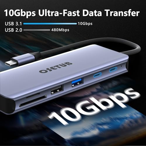 Revolutionary 8-in-1 USB-C Hub with M.2 NVMe/SATA SSD Enclosure – Experience Blazing 10 Gbps Data Transfer, Crystal-Clear 4 K HDMI Output, and Robust 100 W Power Delivery – Ultimate Connectivity Solution for XPS Users and Tech Savvy Professionals