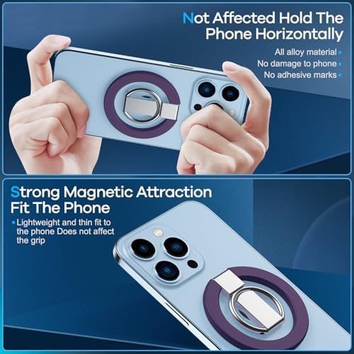 Enhance Your Mobile Experience with the Blue Magnetic Phone Ring Holder for Mag Safe – Premium Ergonomic Grip and Versatile Stand for i Phones and Smart Devices – Stylish, Durable, and Easy-to-Clean Accessory for Everyday Use and Hands-Free Convenience