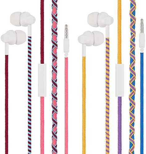URIZONS Premium Wired In-Ear Headphones with Vibrant Braided Cable – Exceptional Sound Clarity, Integrated Microphone for Seamless Hands-Free Conversations, Customizable Volume Control, Sweat & Dirt Resistant for Active Lifestyles, Tangle-Free Design, Universal 3.5 mm Compatibility – Ideal for Commuting, Fitness, and Daily Use