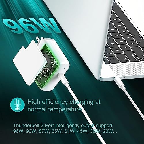 Ultra-Fast 96 W USB-C Charger for Mac Book Pro & Air – Compatible with 2025-2016 Models, Lightning-Speed Charging with 6.6 ft Cable, Safe Battery Protection & LED Indicator for Ultimate Convenience – Power Your Devices with Confidence!