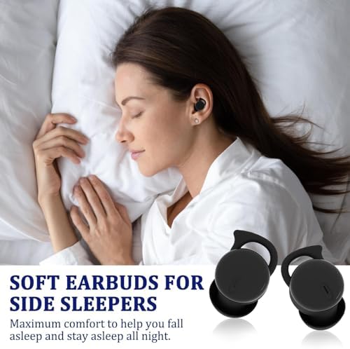 Revolutionary Bluetooth 5.3 Invisible Sleep Earbuds – Tailored for Side Sleepers with Advanced Noise-Canceling Technology – Lightweight, Waterproof Design for Ultimate Comfort During Hiking, Cycling, and Rest – Elevate Your Sleep Quality with Superior Sound Performance and Seamless Connectivity – Perfect for Restorative Nights and On-the-Go Listening Experiences