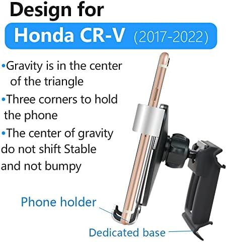 LUNQIN Premium Car Phone Holder for Honda CR-V & CR-V Hybrid (2023-2025) – Secure Mobile Cradle for Hands-Free Navigation, Charging, and Easy Access – Ultimate Auto Interior Accessory for Drivers Seeking Safety and Convenience