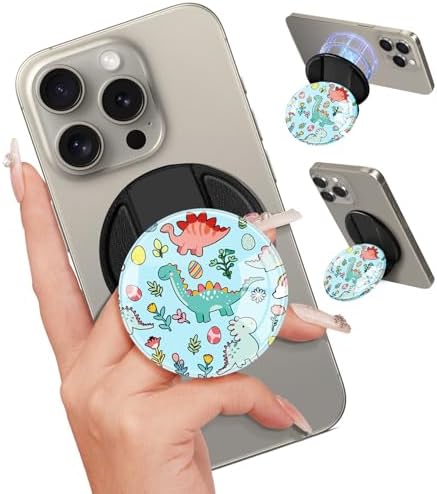 Adorable Cartoon Mag Safe-Compatible Phone Grip Stand – Lightweight Kickstand Ring Holder for Enhanced Usability – Perfect Accessory for i Phone 16/15/14/13/12 with Playful Design for Women and Girls – Durable, Easy-to-Install Magnetic Phone Accessory