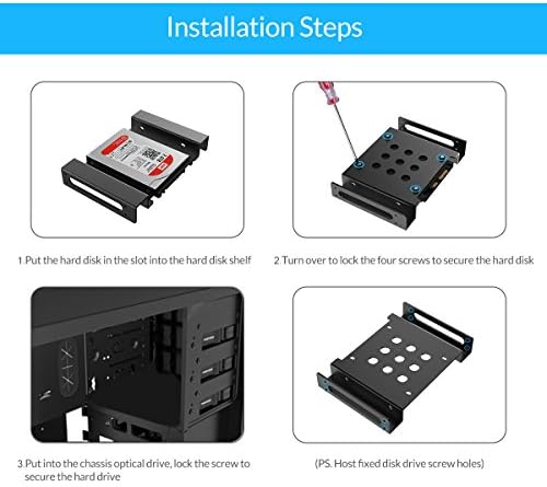 ORICO 5.25 Trayless Hot Swap Mobile Rack for 3.5-Inch SATA SSD and Hard Drives – Effortless Drive Exchange and Enhanced Compatibility for Streamlined Data Management
