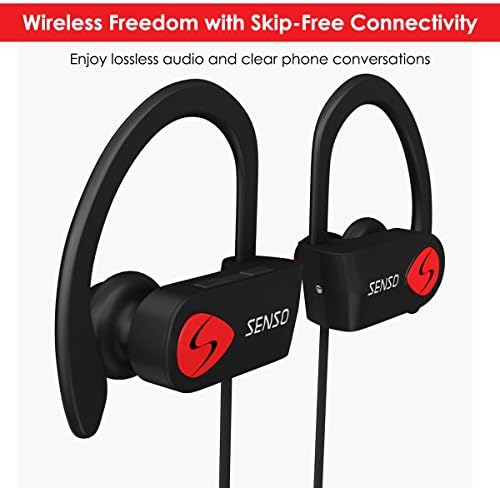 Premium IPX7 Waterproof Bluetooth Sports Earbuds – Noise Cancelling Wireless Headphones for Gym and Running, HD Stereo Sound with Built-in Mic, Ultimate Comfort for Active Lifestyles, Enhanced Device Compatibility and Secure Fit for Intense Workouts