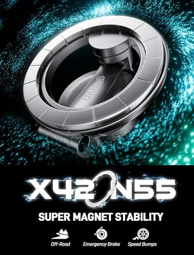 Ultra Magnetic Mag Safe Car Mount with 360° Rotation – Premium Phone Holder for i Phone 16/16 Pro Max/15/14/13 & Mag Safe Cases – Superior Stability & Sleek Black Design for Effortless Navigation and Enhanced Compatibility