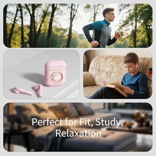 Black Panda Wireless Earbuds – Stylish Bluetooth 5.4 Sports Headphones with IPX4 Waterproof Technology, Perfect for Active Lifestyles, Travel, and School – Ideal for All Ages with Built-in Mic for Hands-Free Calls and Comfort Fit