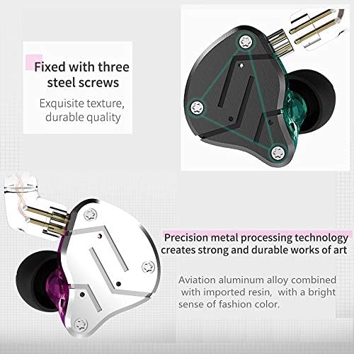 KZ ZSN PRO X Dual Driver Earbuds – Hi-Fi Stereo Headphones with Balanced Armature & Dynamic Driver, Ergonomic Comfort for Optimal Listening, Detachable Cable & Built-In Microphone, Perfect for Audiophiles & Everyday Use – Golden Finish