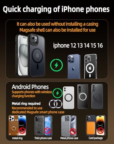 Revolutionize Your Driving with the 15 W Mag Safe Car Mount Charger – Ultra-Strong Magnetic Holder for i Phone 12-16 Pro Max Plus, Qi2 Wireless Technology, Three-Fold Rotation for Optimal Convenience and Safety, LED Charging Indicator – The Ultimate Solution for Effortless Navigation and Hands-Free Communication