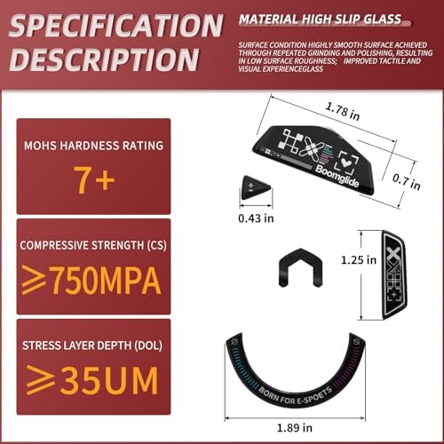 Upgrade Your Gaming Precision with YIMAGUJRX Glass Mouse Skates for Logitech G 502 Lightspeed Wireless – Experience Lightning-Fast Movement and Unmatched Durability, Perfect Fit for Enhanced Control and Comfort, Sleek Black Design!