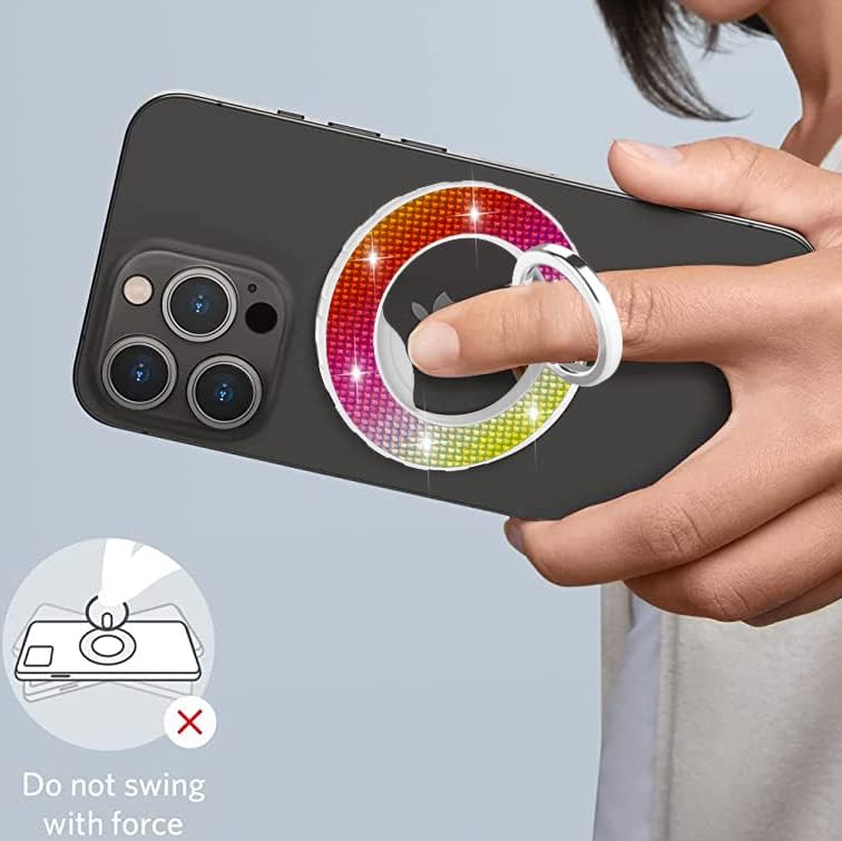 Magnetic Phone Ring Holder Stand – Adjustable Finger Grip with Enhanced Stability and Style for i Phone 12-15 Series – Collapsible Kickstand with Superior 80% Magnetic Strength, Sleek Blue Design for Wireless Charging Compatibility – Ultimate Protection and Versatile Angle Adjustment for Seamless Use