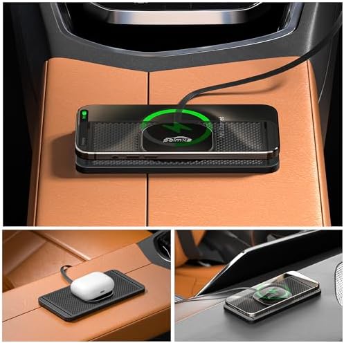 POLMXS Magnetic Fast Wireless Charger Pad for i Phone 12/13/14/15/16 Series & Air Pods – Effortless Magnetic Alignment & Quick Cordless Charging for On-the-Go Power Solutions