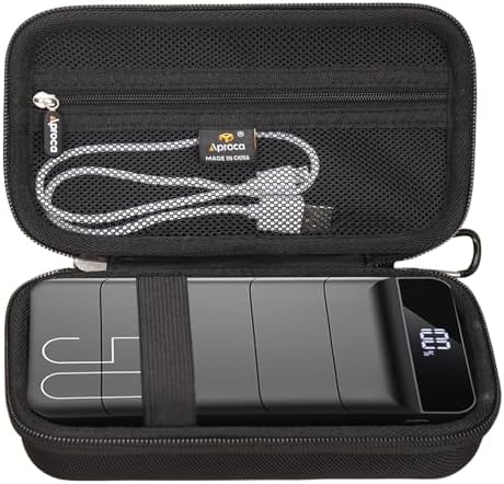 Aproca Premium Hard Storage Case for Morfec 50000 m Ah Power Bank – Ultimate Protection & Portability for Fast Charging on the Go – Eco-Friendly Design with Easy Access Zipper – Durable and Lightweight Power Bank Accessory