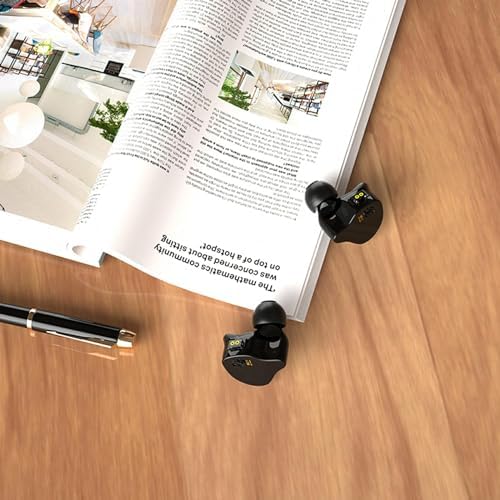KZ ZSN PRO X Dual Driver Earbuds – Hi-Fi Stereo Headphones with Balanced Armature & Dynamic Driver, Ergonomic Comfort for Optimal Listening, Detachable Cable & Built-In Microphone, Perfect for Audiophiles & Everyday Use – Golden Finish