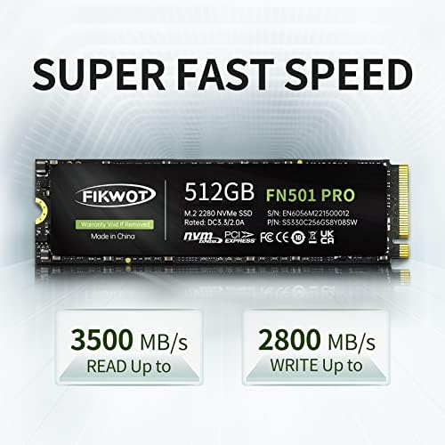 Revolutionize Your Computing with FN501 Pro 256 GB NVMe SSD – High-Speed M.2 2280 PCIe Gen3 Internal Drive with Graphene Cooling, Achieving Up to 3,500 MB/s for Unmatched Performance in Gaming and Multitasking, Compatible with Laptops & Desktops