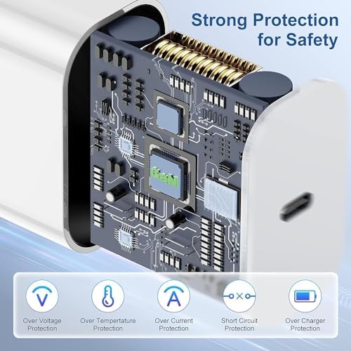 Lightning-Fast 20 W Apple Charger with MFi Certification – 6 ft USB-C to Lightning Cable Included for i Phone 14 Pro Max/14/13 Pro/12 Mini/12/11 & i Pad Air – Compact Power Block for Ultimate Portability and Rapid Charging Efficiency