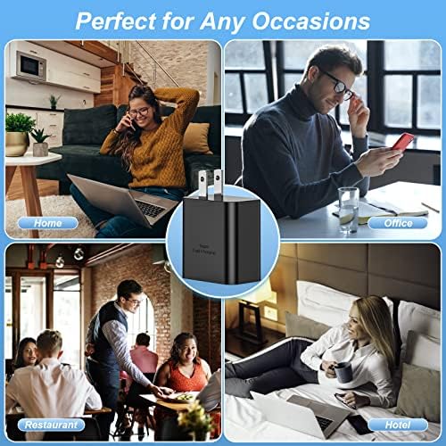 Ultra-Fast 45 W Samsung USB-C Wall Charger & 6 FT Cable – Superior Charging Solution for Galaxy S23, S22 Ultra, Note 20 & More – Compact, High-Power Design with Enhanced Safety Features for On-the-Go Convenience