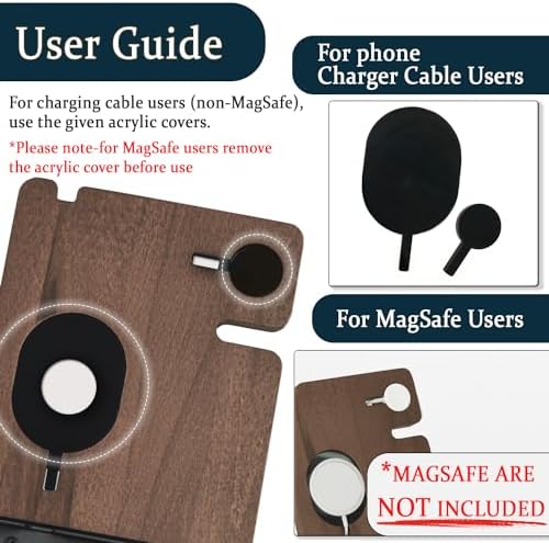 Optimize Your Charging Space with the J JACKCUBE DESIGN Premium Wood Docking Station – Elegant Multi-Device Organizer for Smartphones and Smartwatches, Featuring Advanced Cable Management and Swift Charging Solutions, Perfect for Modern Bedrooms and Effortless Device Accessibility