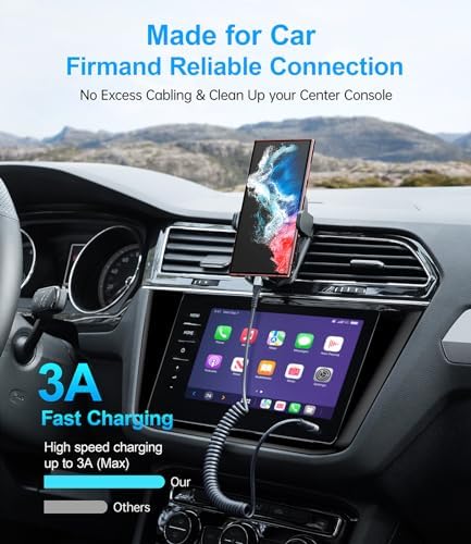 Coiled USB C to USB C Charger Cable 2-Pack (3 FT) – Fast Charging for i Phone 16/15/15 Pro/15 Plus/15 Pro Max & Samsung Galaxy S23 – Tangle-Free Design for Effortless Use in Car or Home – Durable, Flexible Power Solution for All USB C Devices