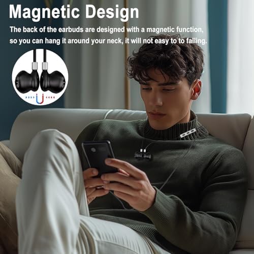 USB C Wired Earbuds for Google Pixel 9 Pro & Samsung Devices – Immersive Hi-Fi Bass Stereo Earphones with Noise Isolation & Built-in Mic for Enhanced Sound Clarity and Comfort – Durable, Lightweight Design Perfect for On-the-Go Listening