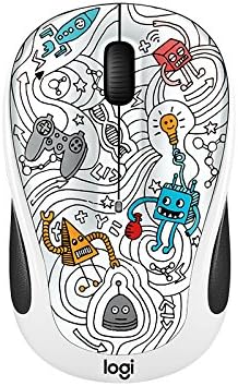 Vibrant Twinkle Teal Logitech Doodle Collection M325 c Wireless Optical Mouse – Ergonomic Design for Ultimate Comfort, 5 Customizable Buttons, Long Battery Life & Reliable 2.4 GHz Connectivity for Enhanced Productivity and Style in Your Workspace