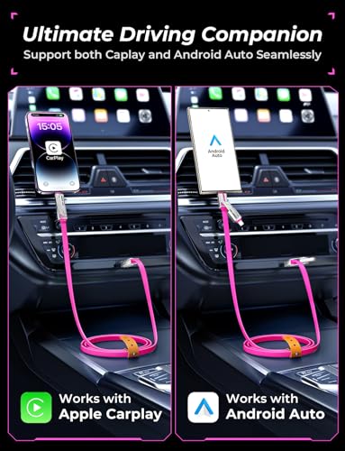 SHEZI 4-in-1 USB C Charging Cable | 240 W Fast Charging Solution for i Phone 16/15 & More | 5 FT Durable Flat Silicone Cord with Lightning, USB-C, USB-A Connectors | Versatile Multi-Device Charger for Home, Office & Travel | Enhanced Compatibility & Speed