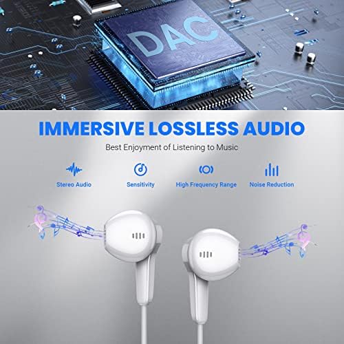 High-Performance USB C Headphones for Samsung S25 Ultra and i Phone 16 – Hi-Fi Stereo Wired Earbuds with Microphone and Volume Control, Magnetic Design for Tangle-Free Storage – Enhanced Compatibility with Galaxy Flip, Pixel 9, S24, S23 FE, and More