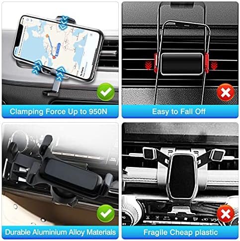 Mazda CX-5 2017-2025 Premium Air Vent Phone Holder – Adjustable Handsfree Mount for All Smartphones, Thick Case Compatible – 360-Degree Rotation for Safe Navigation and Easy Access, Sleek Design for Enhanced Interior Aesthetics