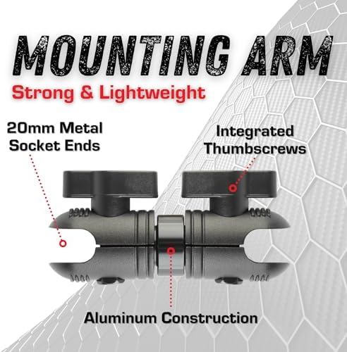 Revolutionize Your Driving Experience with the Bulletpoint 3.5″ Aluminum Mounting Arm – Dual 20 mm Socket Ends for i Phone & Android Smartphones, Effortless Adjustability, and Unmatched Durability for Hands-Free Navigation and Calls