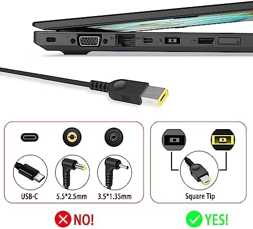 Ultra-Slim 65 W USB-C AC Adapter for Lenovo Think Pad and Yoga Series – Compact Power Solution with Smart Voltage PD3.0 Technology for Enhanced Charging Speed – Perfect Replacement for Your Laptop Charger – Ideal for Home and Office Use – Includes Power Cable and Cable Management Features – Compatible with Multiple Lenovo Models