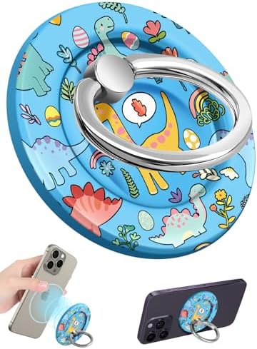 Magnetic Phone Grip Holder for i Phone – Adjustable Mag Safe-Compatible Finger Ring Stand with Fun Designs for Secure Selfies and Video Calls – Lightweight, Durable, and Removable Accessory to Elevate Your Smartphone Experience