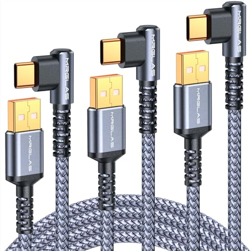 MRGLAS 3.2 A USB-C Charger Cable Pack – Versatile 4-Pack with Right Angle Design (10 FT, 6.6 FT, 3.3 FT, 1.6 FT) for Fast Charging i Phone 16/15, Samsung S10/S9, LG Smartphones – Durable Braided USB A to Type C Cords for Enhanced Performance and Compatibility MRGLAS 3.2 A USB-C Charger Cable Pack – Versatile 4-Pack with Right Angle Design (10 FT, 6.6 FT, 3.3 FT, 1.6 FT) for Fast Charging i Phone 16/15, Samsung S10/S9, LG Smartphones – Durable Braided USB A to Type C Cords for Enhanced Performance and Compatibility
