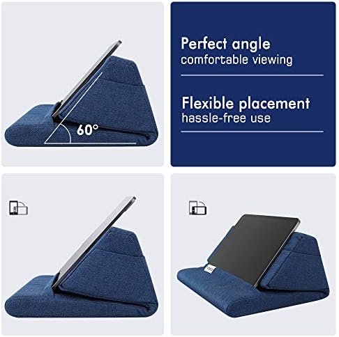 Mo Ko Tablet Pillow Stand – Premium Soft Support for Tablets Up to 11 Inches, Ideal for i Pad 10.2″ (8 th Gen), i Pad Air 4/3, i Pad Pro 11/10.5/9.7, Mini 5/4, Galaxy Tab S6/S7 11″ – Luxurious Hands-Free Viewing Solution in Chic Purple for Ultimate Relaxation and Versatile Use