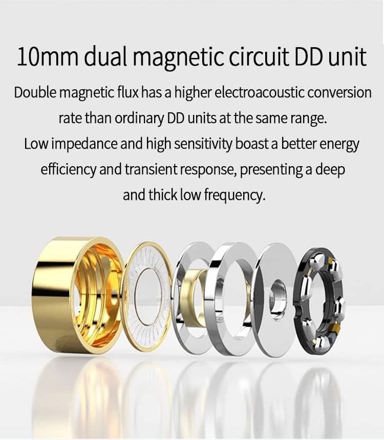 Experience Unmatched Audio Clarity with keephifi CCZ Melody Dual Driver In-Ear Monitor Headphones – Lightweight Wired Earbuds Featuring 1 BA + 1 DD Hybrid Technology, Detachable 2-Pin Cable, and Enhanced Compatibility for Superior Sound Quality in Cyan (with Mic)