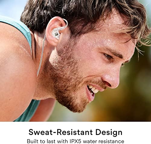 MEE audio M6 Sport Wired Earbuds – Premium Noise-Isolating Headphones with Dynamic Bass Sound, Sweatproof Design for Running and Workouts, Memory Wire Earhooks for Ultimate Comfort, 3.5 mm Jack Compatibility (Black) – Elevate Your Active Lifestyle with Unmatched Audio Quality