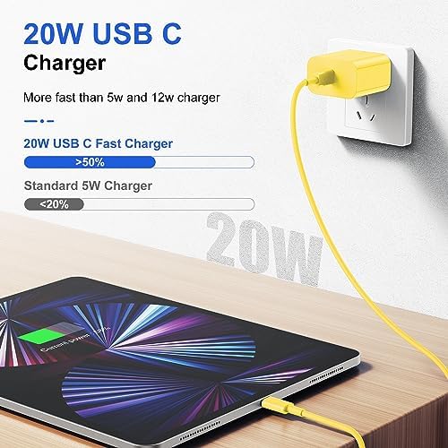 Ultimate USB C Charger for i Phone 16 & 15 – Fast Charging with 10 FT Long USB C to C Cable – Ideal for i Pad Pro 12.9/11 & i Pad Air 5 th – Reliable Power Block for Home & Travel – Enhanced Speed & Compatibility